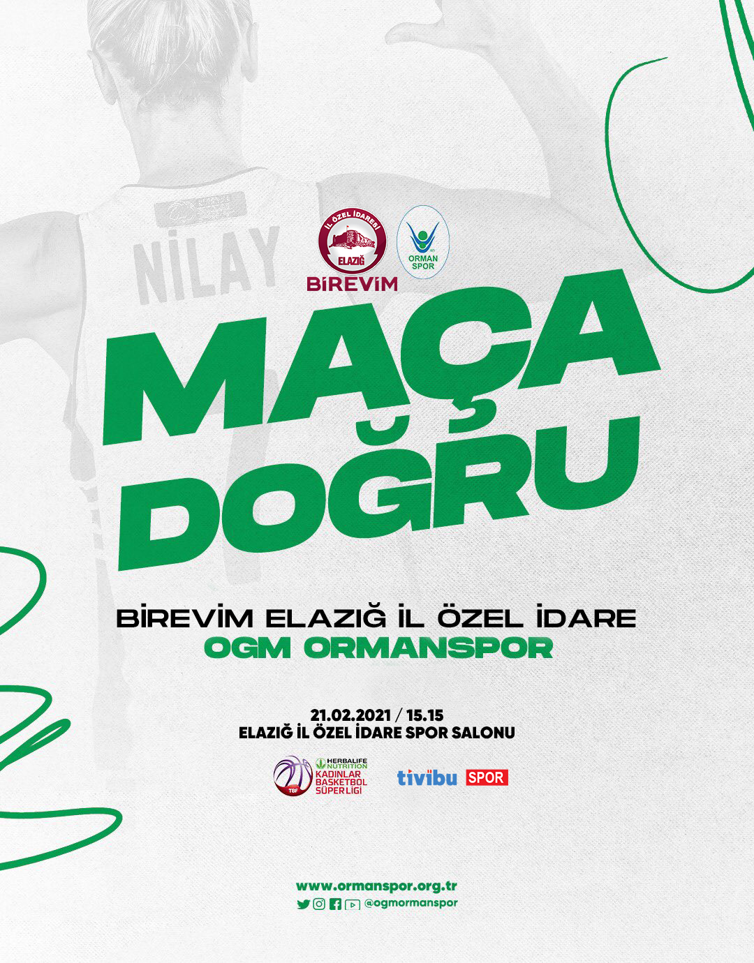 "HERBALIFE NUTRITION KADINLAR BASKETBOL SÜPER LİGİ NDE 21.HAFTA”
