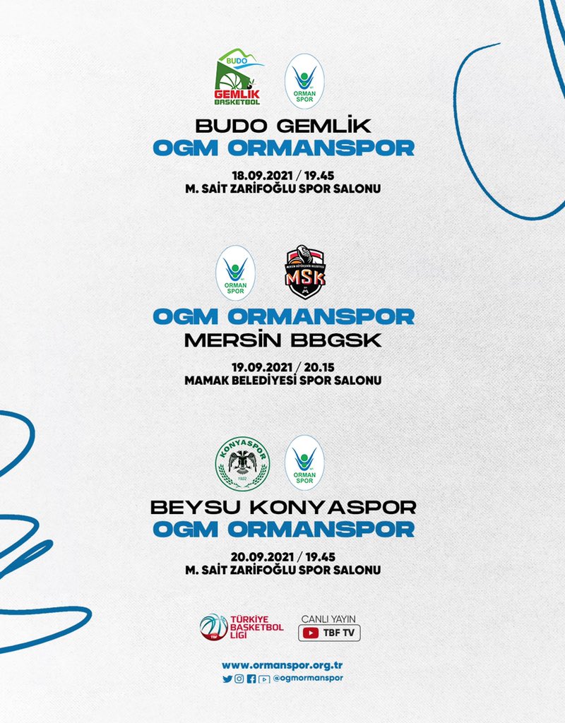 "FEDERASYON KUPASI MAÇ PROGRAMIMIZ!"