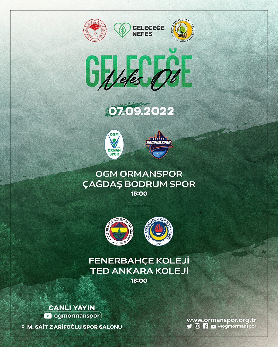 "GELECEĞE NEFES TURNUVASI 2.GÜN MAÇ PROGRAMI"