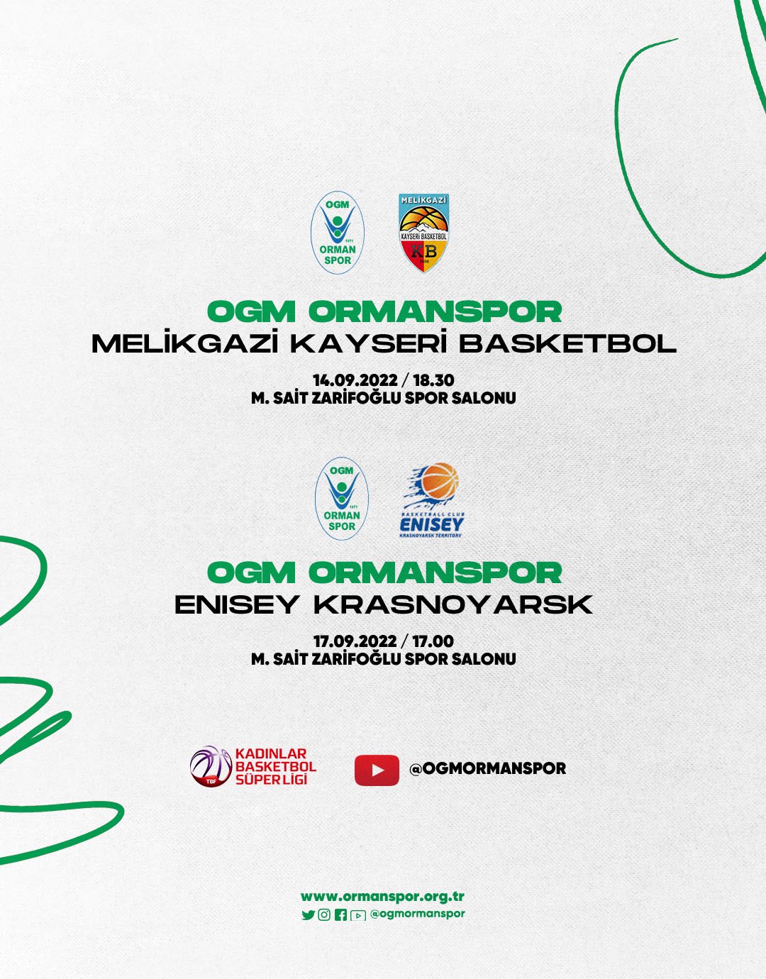 "KADIN BASKETBOL A TAKIMIMIZIN HAZIRLIK MAÇ PROGRAMI"