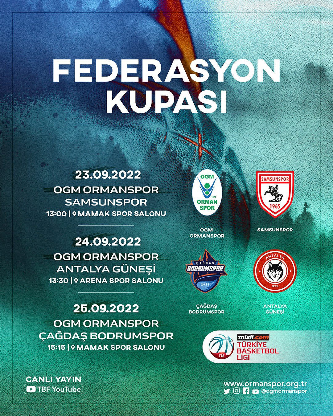 "2022 ERKEKLER FEDERASYON FEDERASYON KUPASI PROGRAMIMIZ"