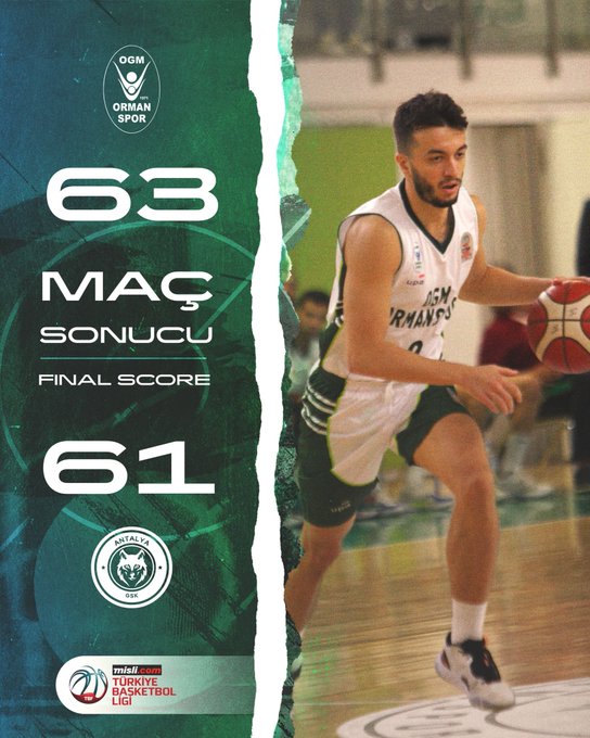 "OGM ORMANSPOR:63-ANTALYA GÜNEŞİ:61"