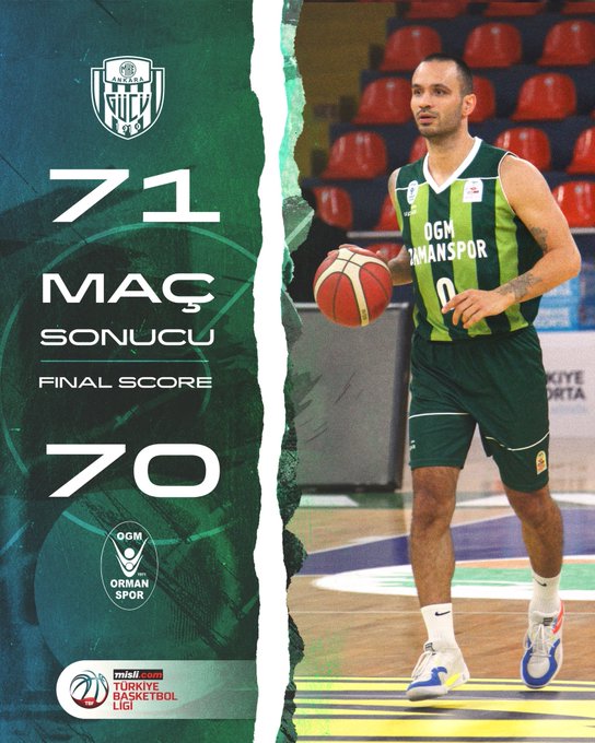 "ANKARAGÜCÜ BASKETBOL:71-OGM ORMANSPOR:70"