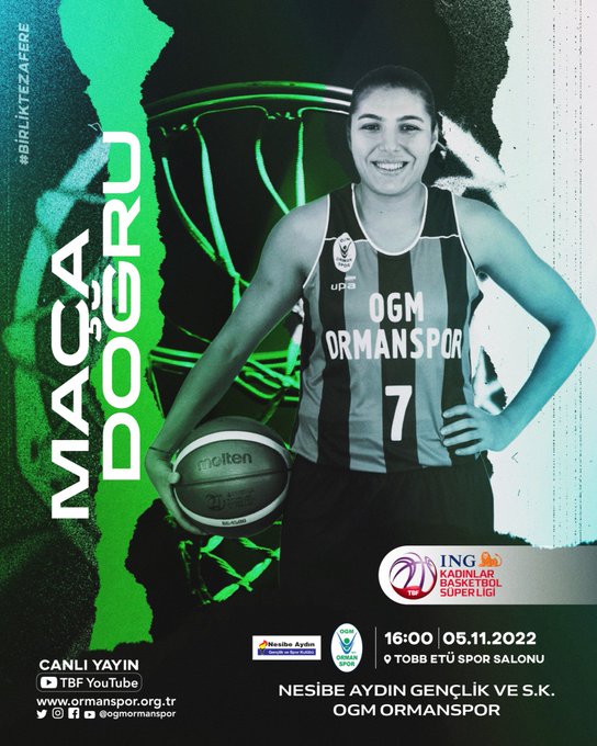 "KADIN BASKETBOL A TAKIMIMIZ ANKARA TAKIMI NESİBE AYDIN SK TAKIMINA KONUK OLACAK!"