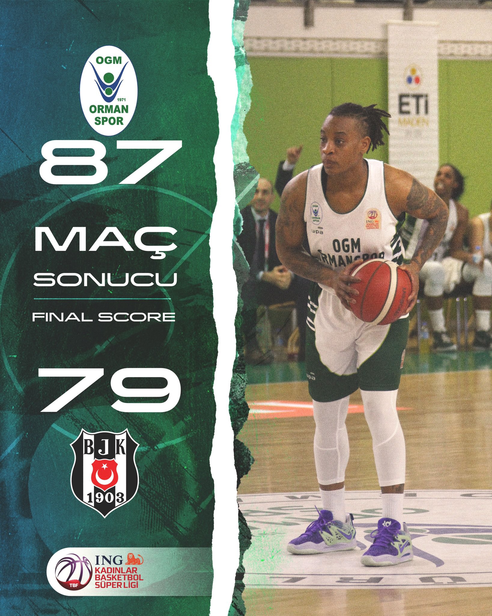 OGM ORMANSPOR:87-BEŞİKTAŞ GKN KARGO:79