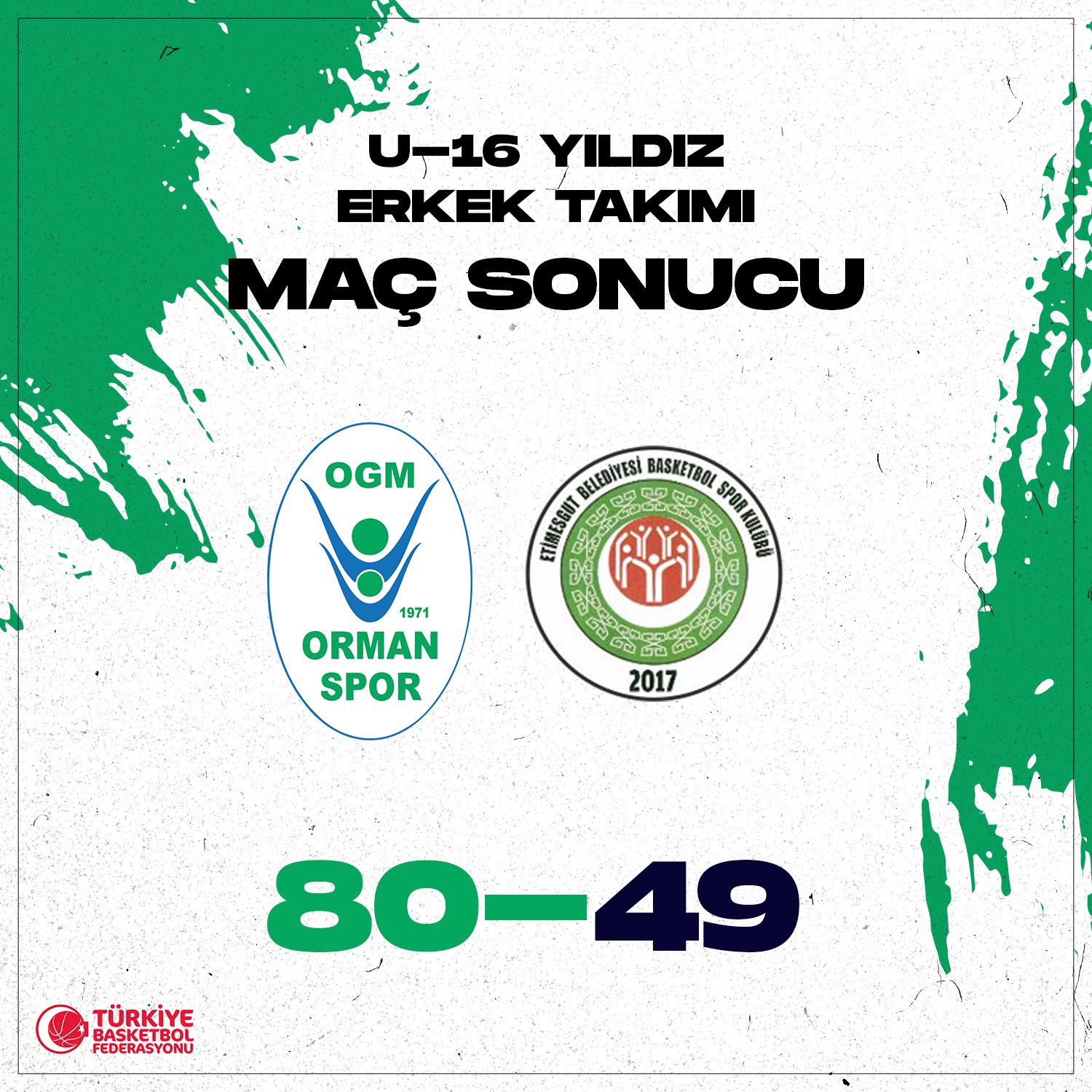 "U16 YILDIZ ERKEK TAKIMIMIZ NAMAĞLUP YOLUNA DEVAM EDİYOR!"