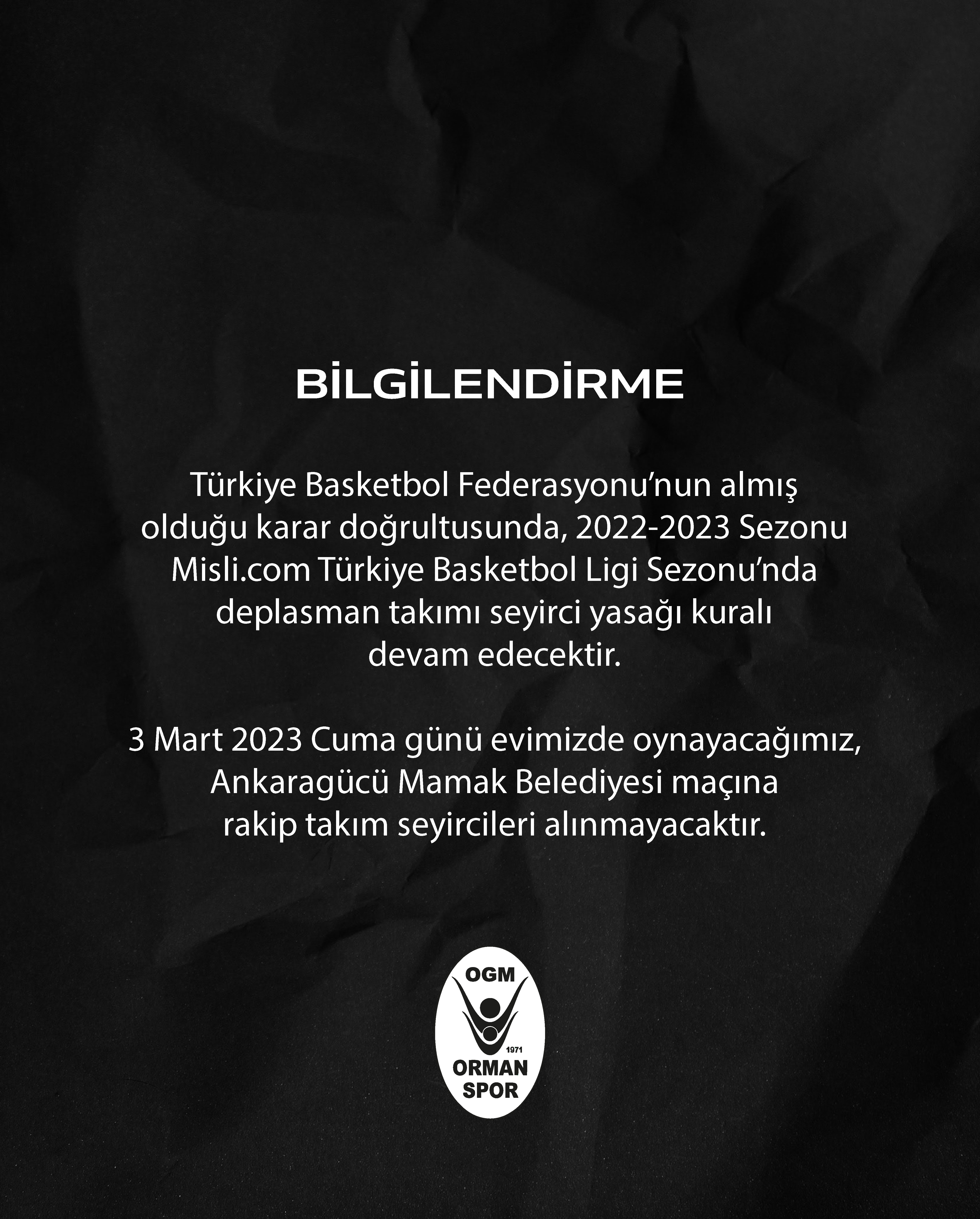 "BİLGİLENDİRME!"