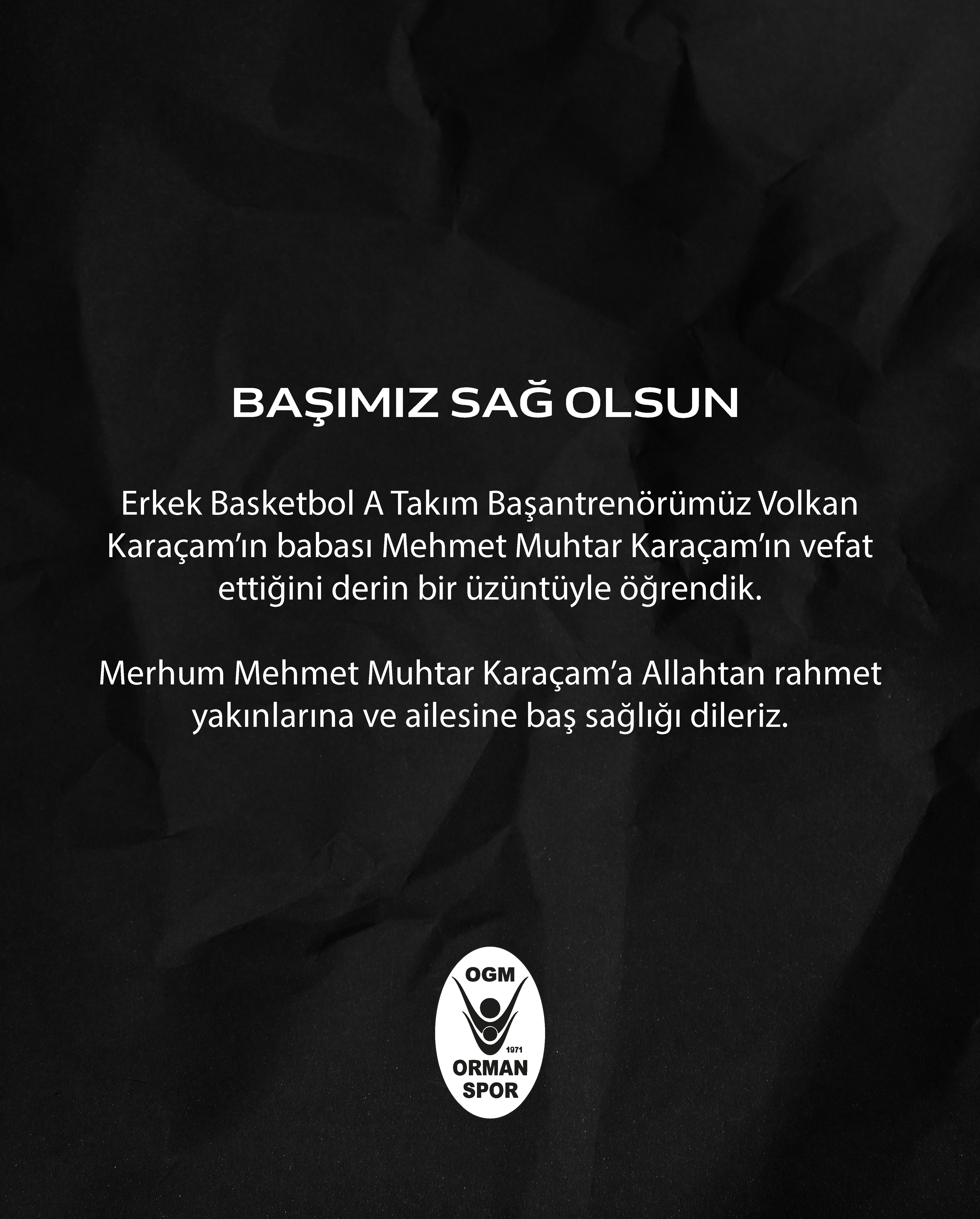"BAŞIMIZ SAĞ OLSUN!"
